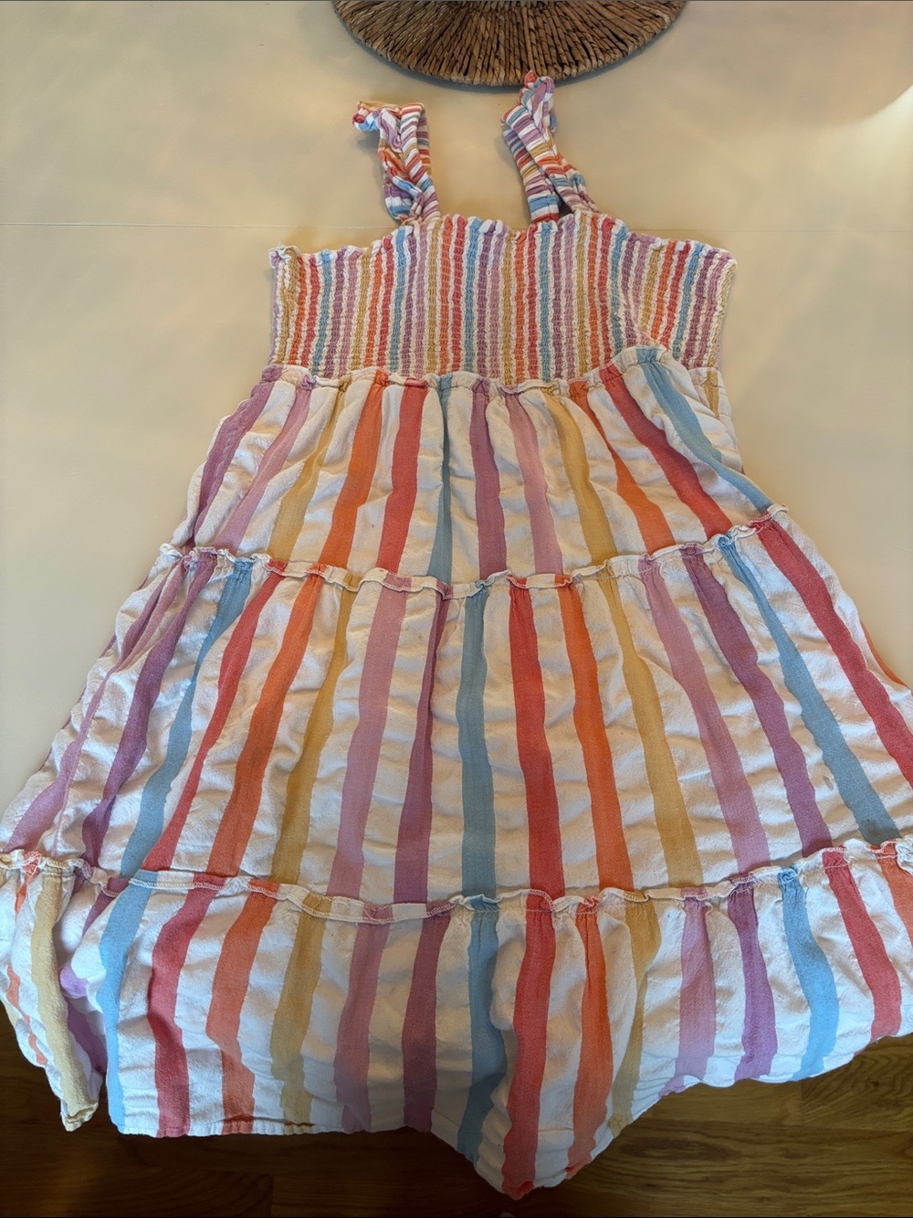 Roller rabbit Girls' Multicolor Striped Twirl Dress - Sleeveless Summer Dress